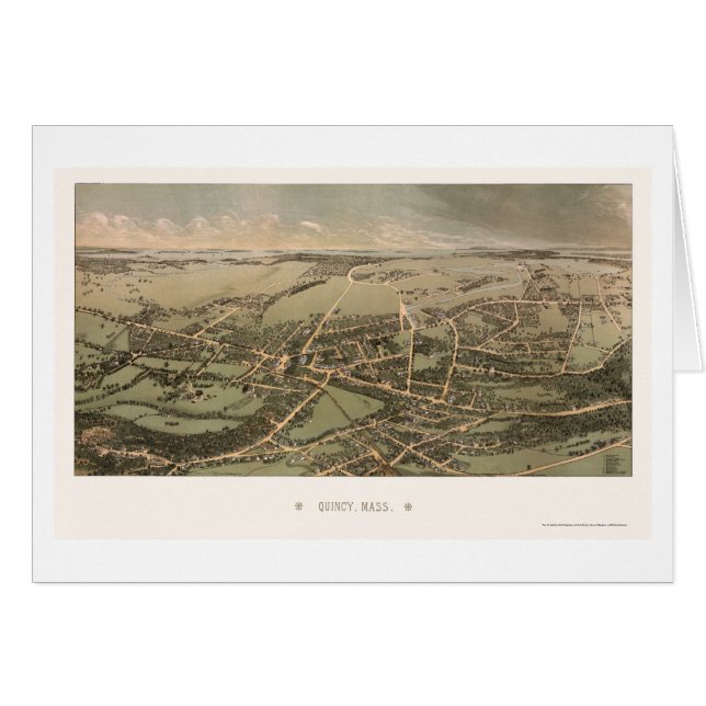 Quincy, carte panoramique de mA - 1877 (Devant horizontal)