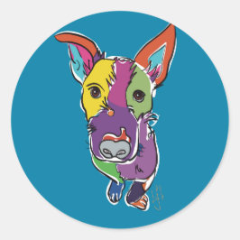 Quincy Texas Piedog Runder Aufkleber