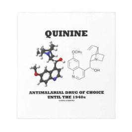 Quinine antimalariale Droge of Choice bis in die 1 Notizblock