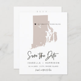 QUINN Blush Rhode Island Save the Date Postkarte