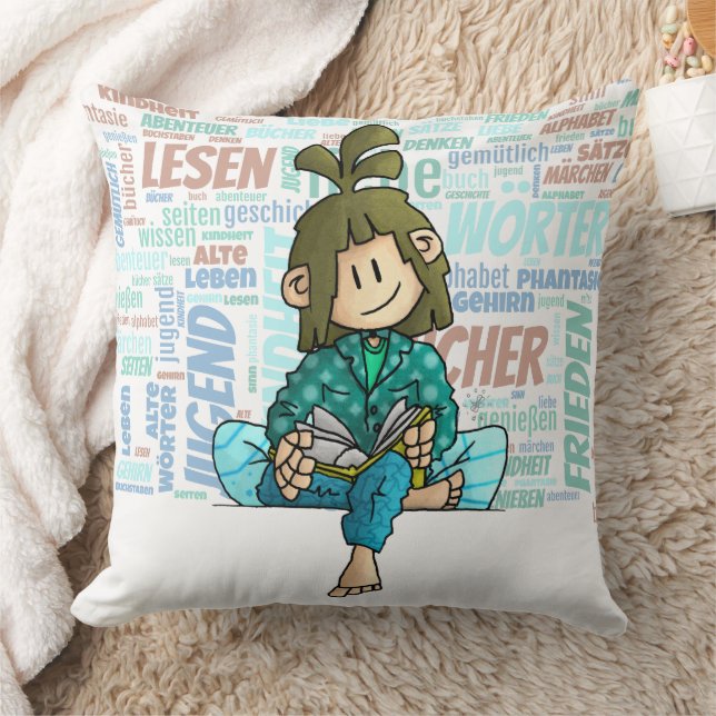 Quinn - Buch lesen Kissen (Decke)