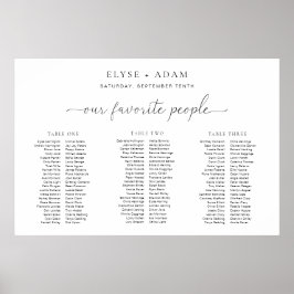 Quinn Minimal 3 Banquet Table Plan Fotolabine Poster