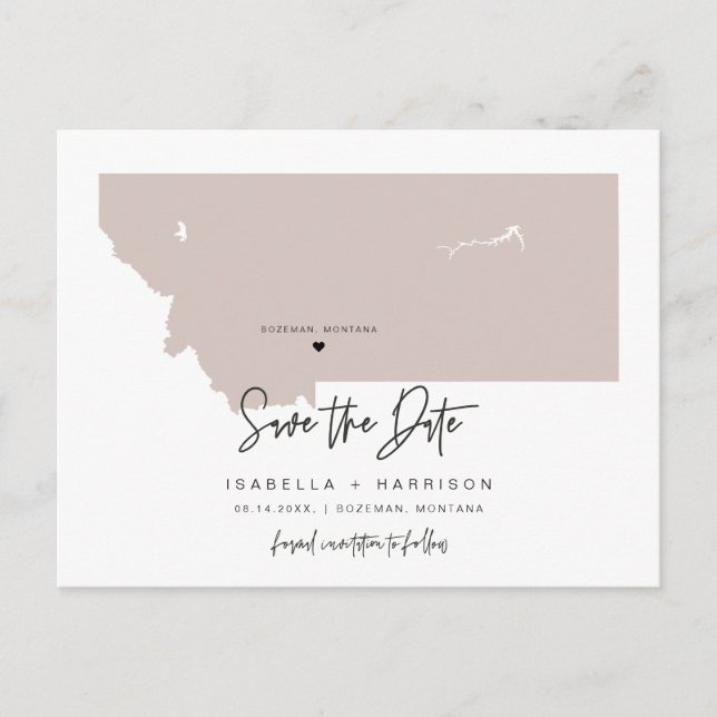 QUINN- Montana Karte Save the Date (bewegliches He (Vorderseite)
