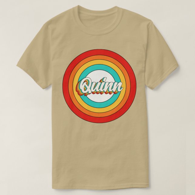 Quinn Name Shirt Vintag Quinn Circle (Design vorne)