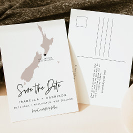 QUINN - Neuseeland Karte Save the Date EDITABLE