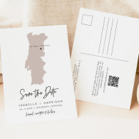 QUINN Portugal Carte Enregistrer la date (Coeur mo