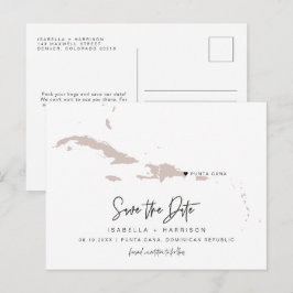 QUINN Punta Cana Karte Save the Date bewegliches H