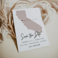 QUINN | Roush California Map Foto Save the Date