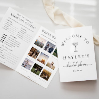 Quinn Script Brautparty-Spiel und Menü-Heftchen