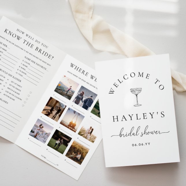 Quinn Script Bridal Shower Game and Menu Booklet (Von Creator hochgeladen)