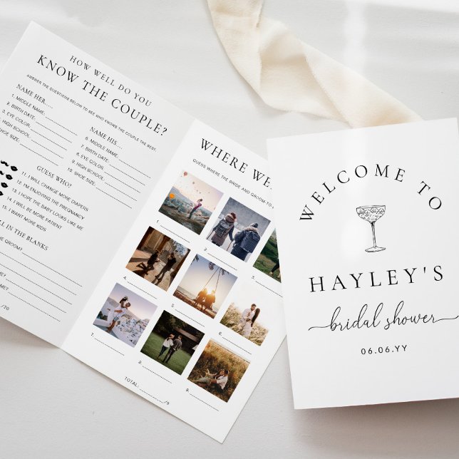 Quinn Script Bridal Shower Game Booklet Flyer (Von Creator hochgeladen)