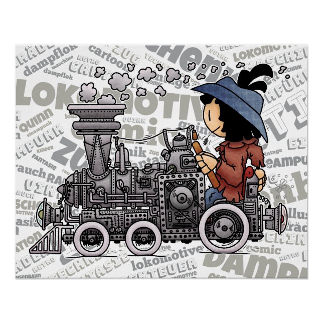 Quinns Dampf-Lokomotive Poster (Vorderseite)