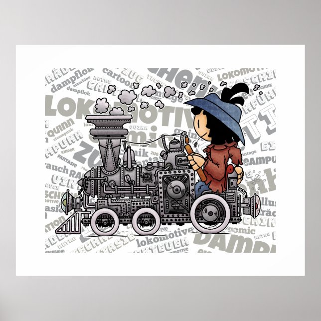 Quinns Dampf-Lokomotive Poster (Vorne)