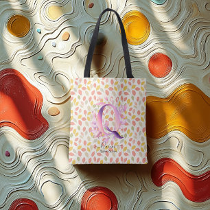 Quinns verzauberndes Blühen - Boho-Blumen-Monogram Tasche