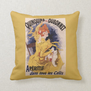 Quinquina Dubonnet Aperitif-förderndes Plakat Kissen