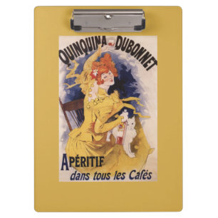 Quinquina Dubonnet Aperitif Werbeplakat Klemmbrett