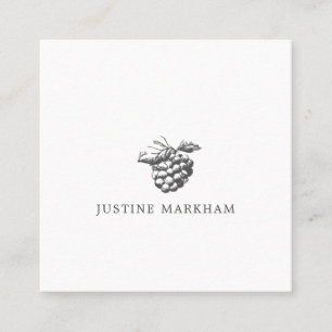 Quintessenzielle Berry Business Card Quadratische Visitenkarte