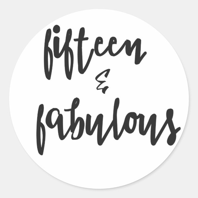 Quinze et fabuleux - Stickers Quinceanera (Devant)
