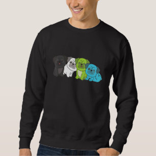 Quiosexual Flag Pride Lgbtq Hunde Quiosexual Mops Sweatshirt