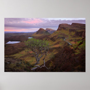 Quiraing Sonnenaufganglandschaft auf Skye Poster