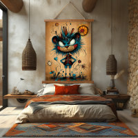 Quirky Abstrakt Lion Art