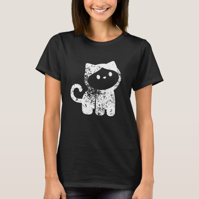 Quirky-Affe im Cat-Anzug Minimal T-Shirt (Vorderseite)