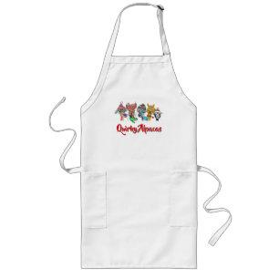 Quirky Alpacas holiday apron 19 Lange Schürze