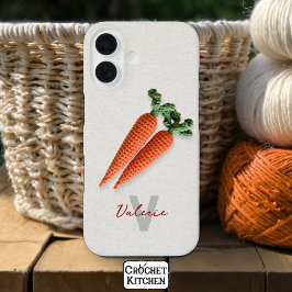 Quirky Amigurumi Minimalistisch Crochet Carrots Na iPhone 16 Hülle