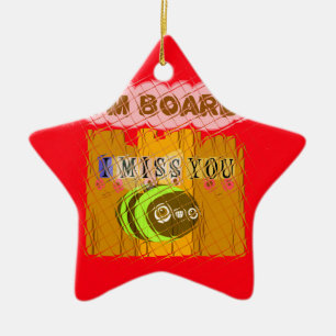 Quirky Art Print Keramik Ornament