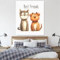 Quirky "Best Friends" Kunst, Dichtung und Musik