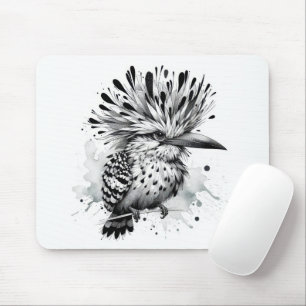 Quirky Bird Ink Sketch Mousepad