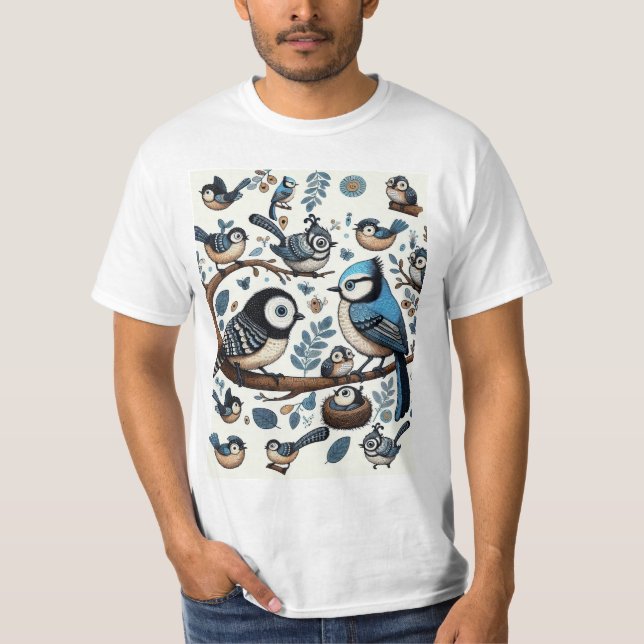 Quirky Birds T-Shirt (Vorderseite)