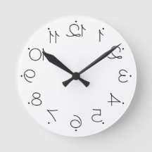 Quirky Black and White With Large Reversed Numbers