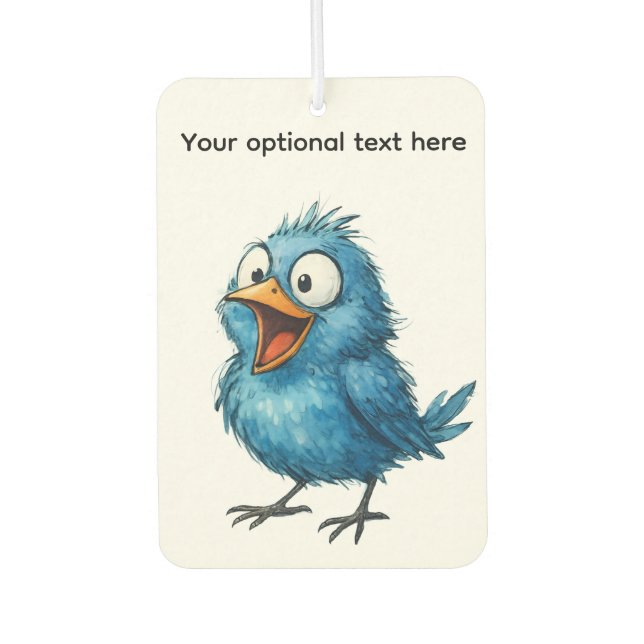 QUIRKY BLAUER VOGEL  AUTOLUFTERFRISCHER (Vorderseite)