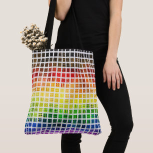 Quirky Boho Karierte farbenfrohe Gay Rainbow Prila Tasche
