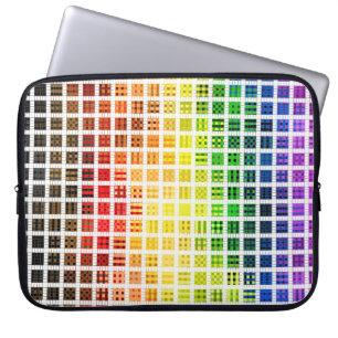 Quirky Boho Karo Farbige Schwule Regenbogen-Fahne Laptopschutzhülle