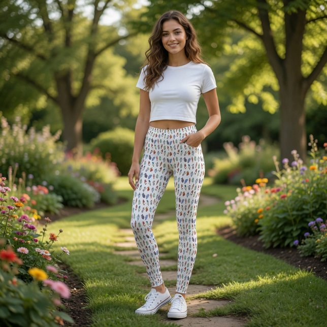 Quirky Cartoon Bird Pattern Leggings (Von Creator hochgeladen)