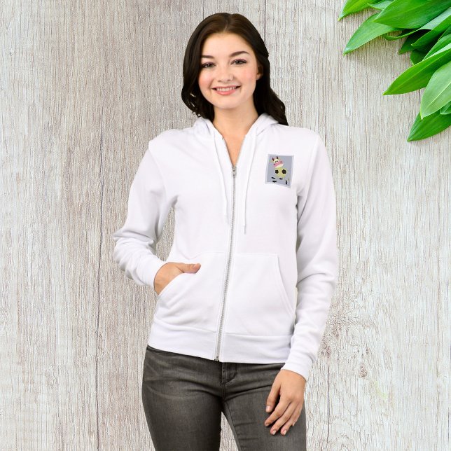 Quirky Cartoon Kuh Fun Farm Animal Hoodie (Von Creator hochgeladen)