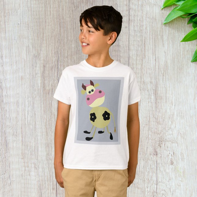 Quirky Cartoon Kuh Fun Farm Animal T-Shirt (Von Creator hochgeladen)