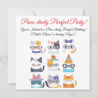 Quirky Cat Whimsical Feline Art von Cat Lovers Feiertagskarte