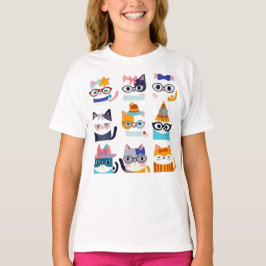 Quirky Cat Whimsical Feline Art von Cat Lovers T-Shirt