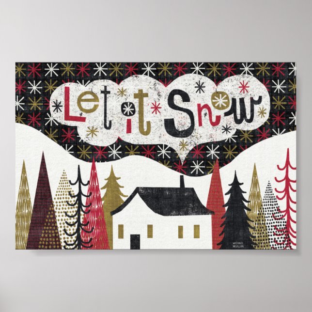 Quirky Christmas Cabin Poster (Vorne)