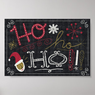 Quirky Christmas Santa Poster