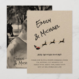 Quirky Christmas Wedding/Dinner/Verlobung FOTO Einladung