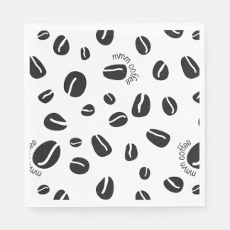 Quirky Coffee Beans "Mmm Coffee" Papier Napkins Serviette