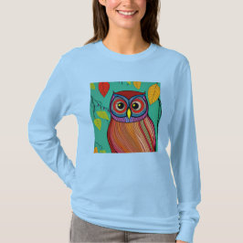 Quirky Colorful Folk Abstraktes Schaf T-Shirt
