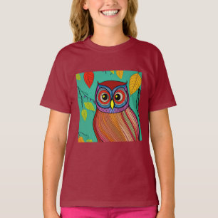 Quirky Colorful Folk Abstraktes Schaf T-Shirt
