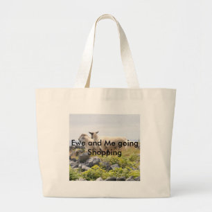 Quirky Designs - Schafe in einem Feld Jumbo Stoffbeutel