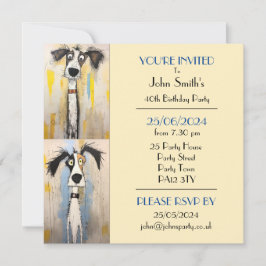 Quirky Dog Birthday Party Einladung