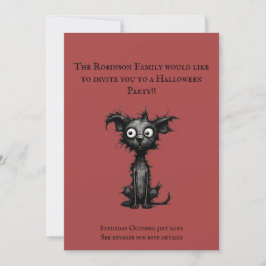 Quirky Dog Halloween-Party Einladungskarte